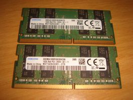 2 Stück 16gb ddr4 2666 RAM für Laptop. Getestet.