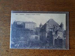 Ancienne CP de Lausanne  - Château et Hôpital Cantonal 1950