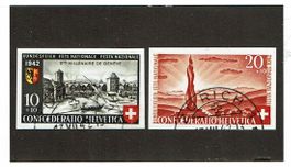 Découpés du bloc B17+B18 oblit. Zürich 1 du 13.VII.42