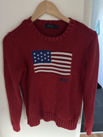 Polo Ralph Lauren Baumwollpullover, USA Flagge, Gr. S