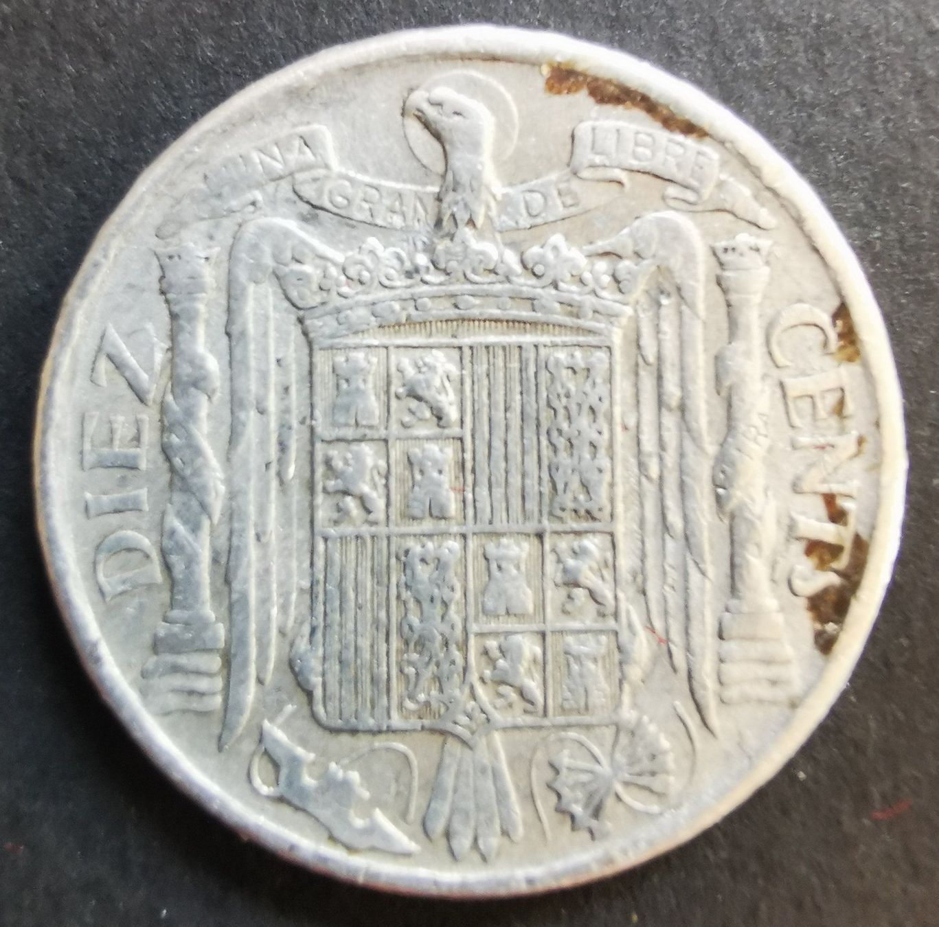 Tutti le monete: P53 Espagne 10 Cents 1941 Plus – Usato da Cousset venduto da Patricio77 1