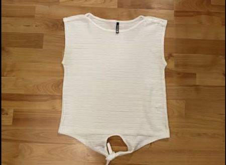 T-Shirt weiss zum vorne binden, Grösse S