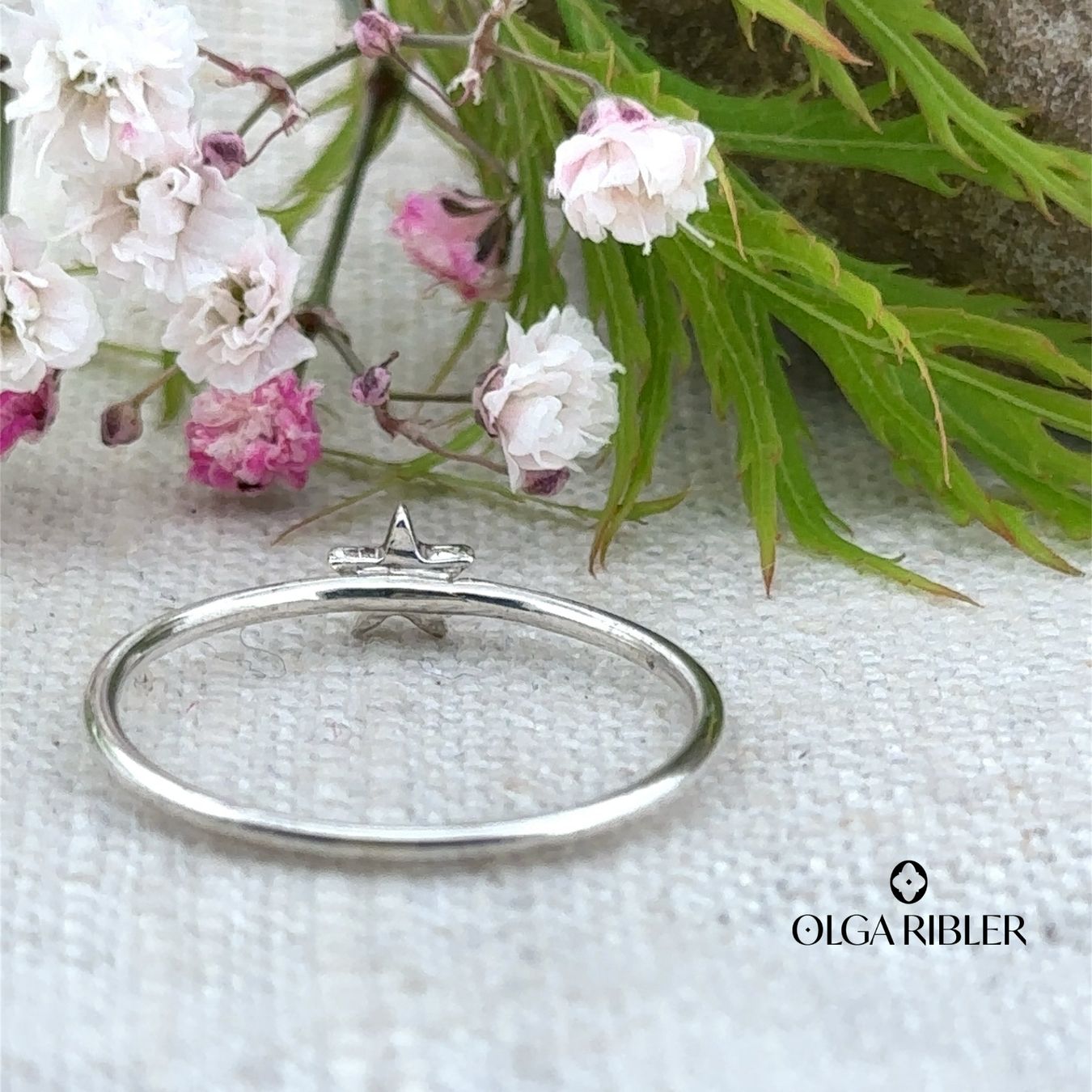 Olga Ribler Anelli: Stern Silber Ring 925 fein Grösse 58 – Nuovo (secondo la descrizione) da Luzern venduto da Schmuckoutlet 1