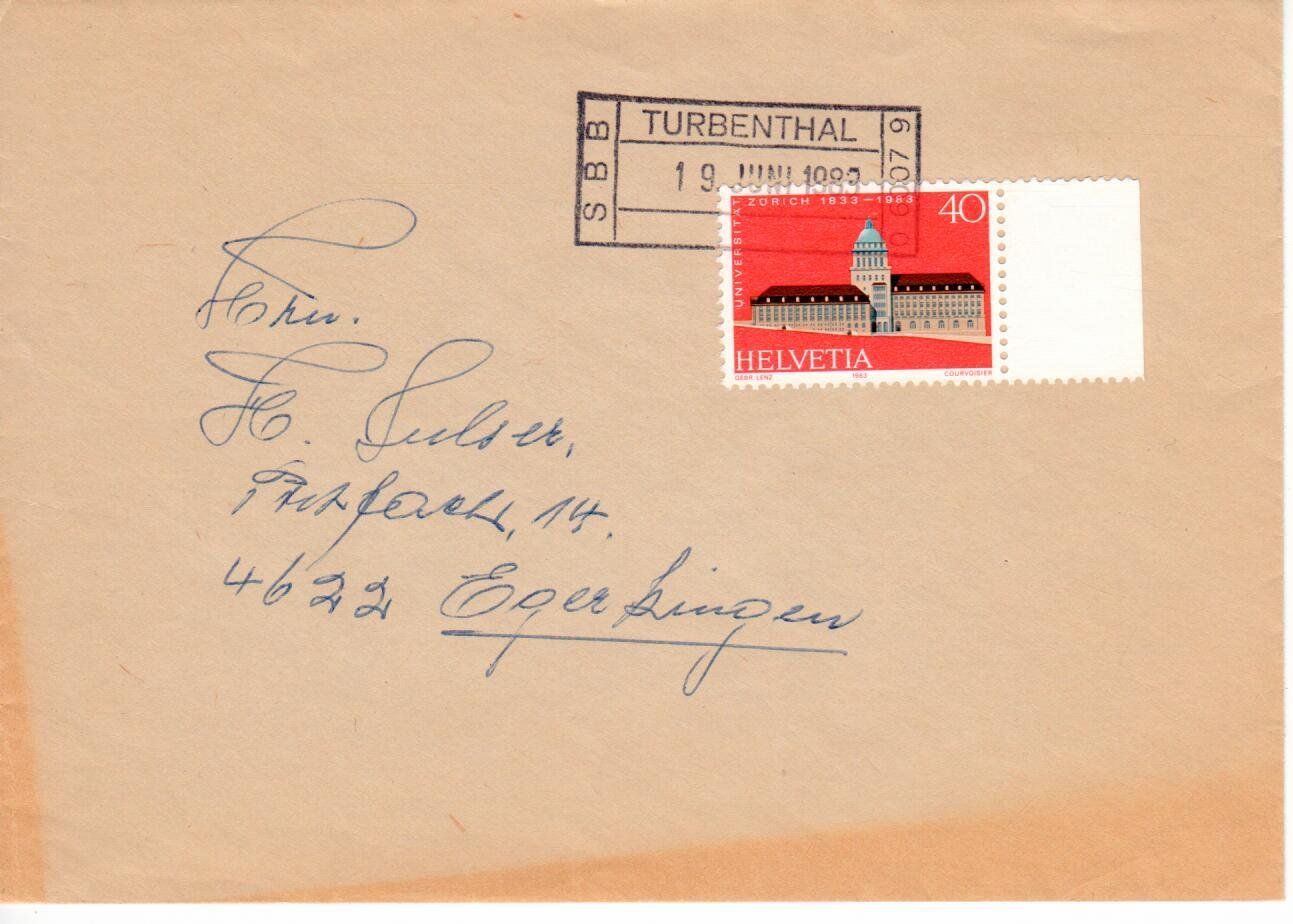 Alle Briefmarken: Bahnpost Turbenthal – Gebraucht aus Wolhusen von Curver9