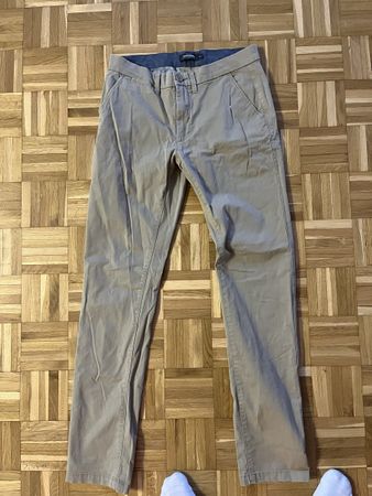 Dressmann Slim Fit Chino Trousers Beige Size 31/34