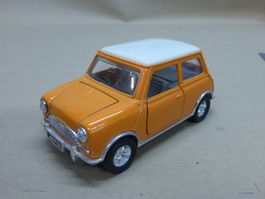 Modellauto Mini Cooper orange weiss gebraucht Zustand