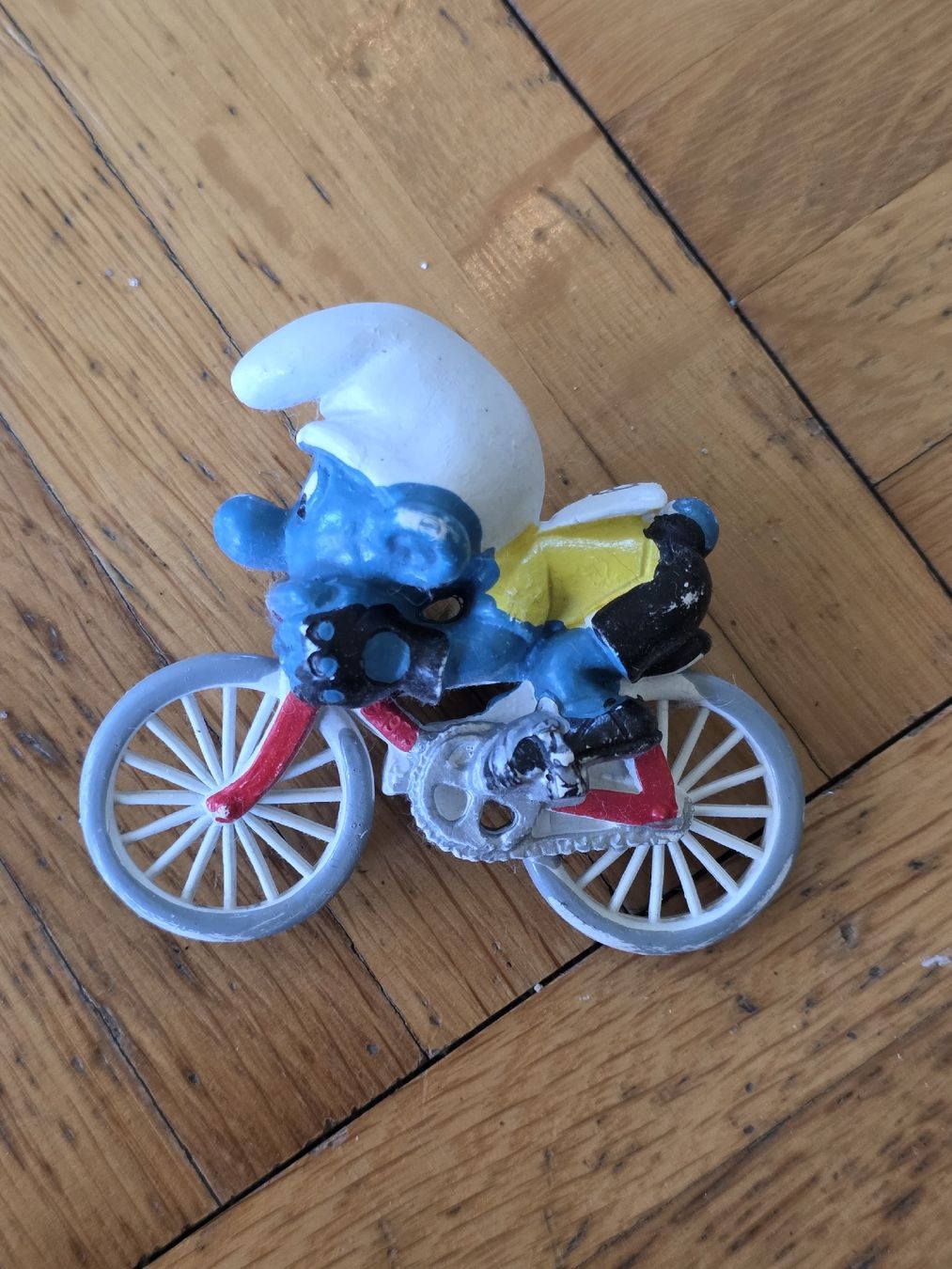 Figurines: Schlumpf auf dem Velo Schlümpfe – D'occasion à Dorf par Echo_Elements