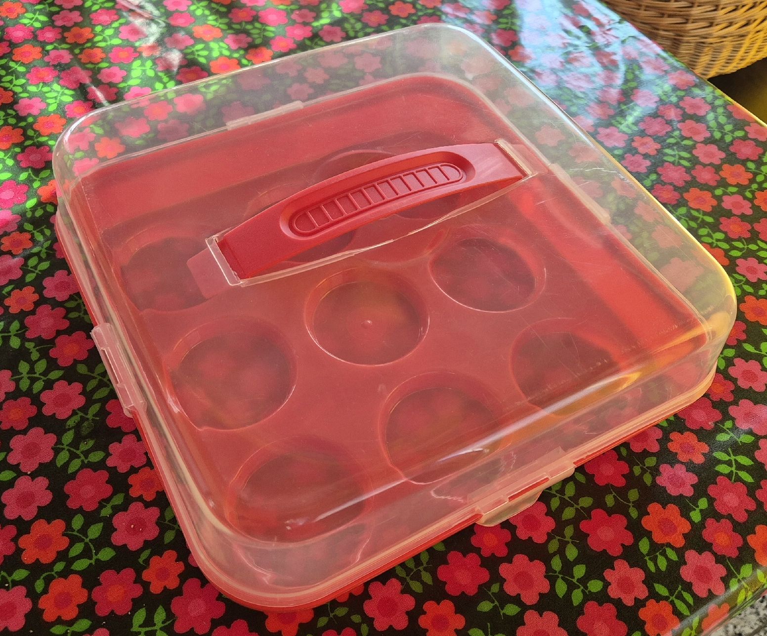 Behälter & Ähnliches: Praktische Cupcake-Box, Transportbox, Rot – Gebraucht aus Lumbrein von gianandris