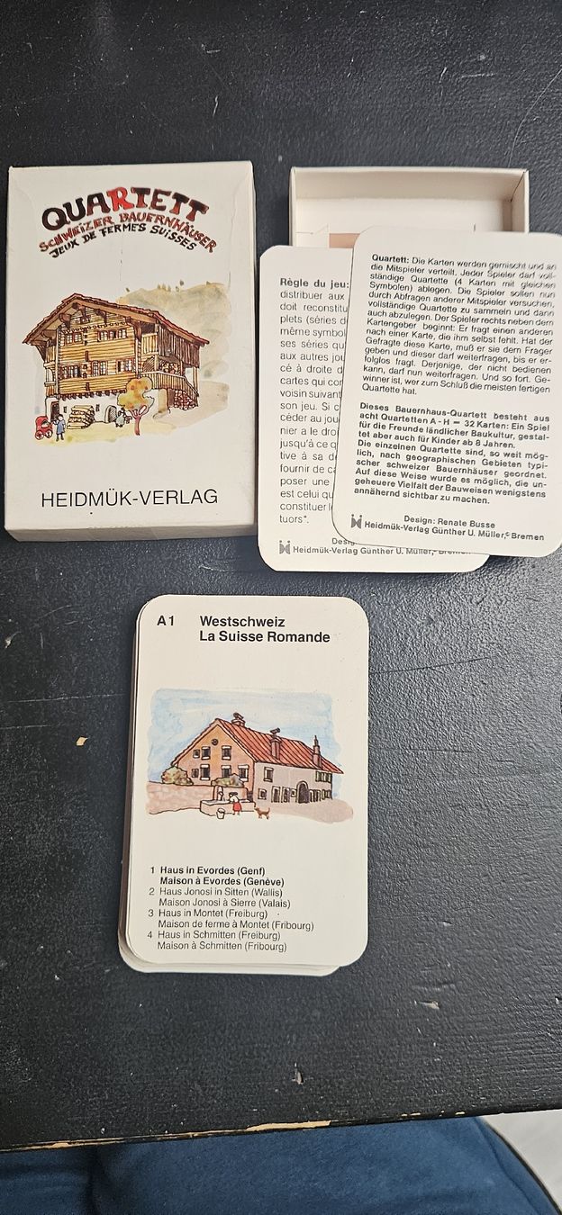 Giochi: Quartett Schweizer Bauernhäuser, Heidmük Verlag – Usato da Belp venduto da Ginus85 1