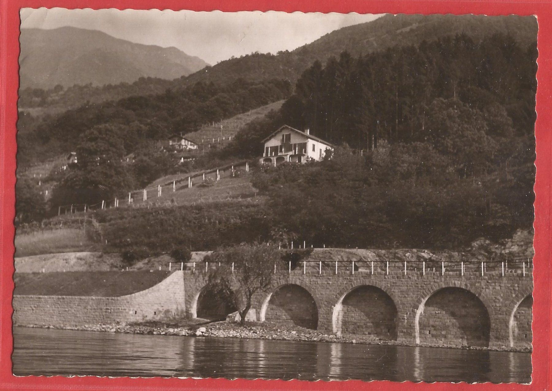 Cartoline postali: Vira Gambarogno - 'La Pineta' - 1955 – Usato da Fislisbach venduto da Porano
