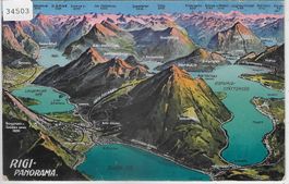 Rigi-Panorama - Litho