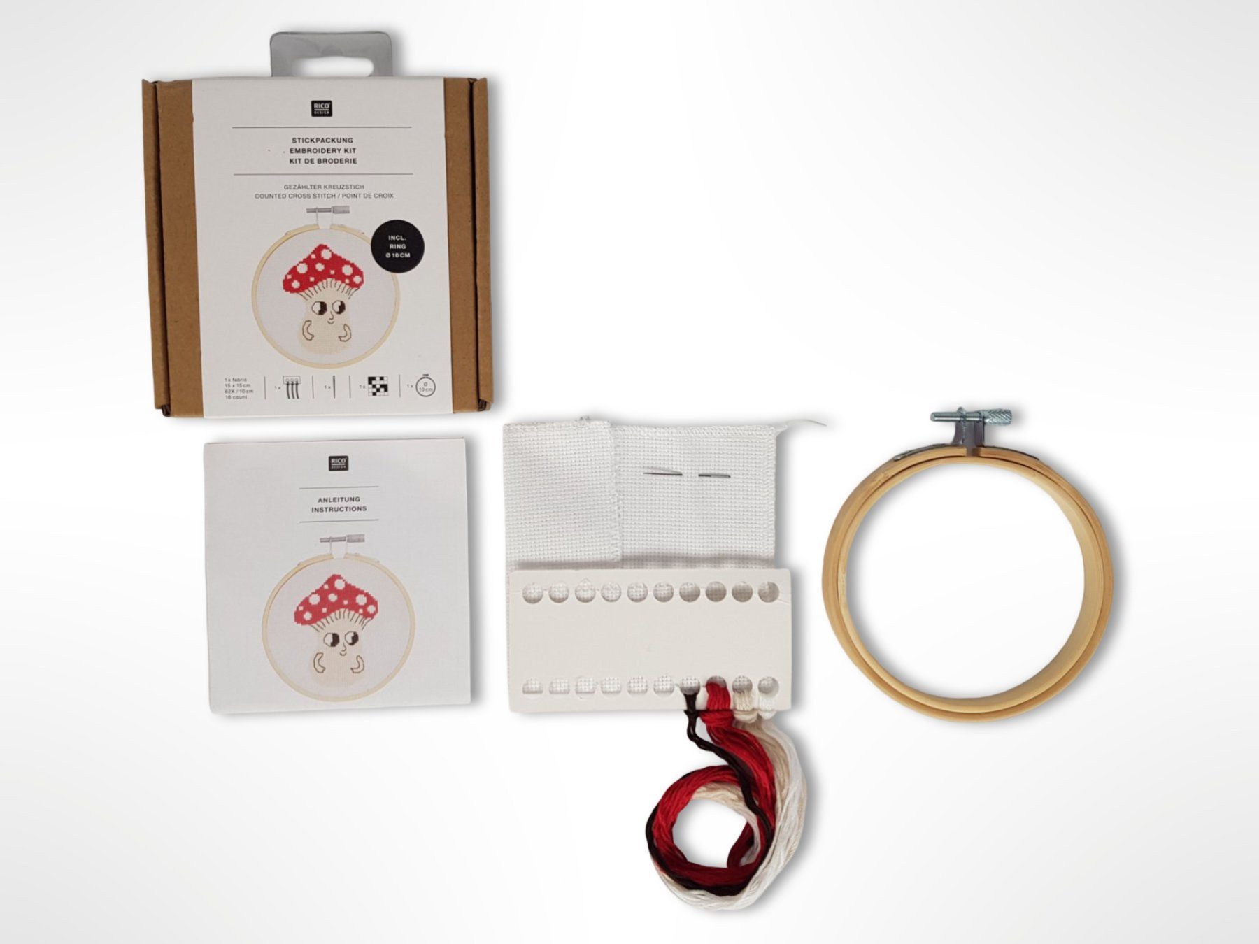 Kit bricolage: RICO DESIGN Stickpackung kleiner Pilz – Nuovo (secondo la descrizione) da Suhr venduto da Restwert_Suhr