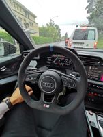 AUDI Alcantara Lenkrad mit Blaue Akzente + Lenkradspange