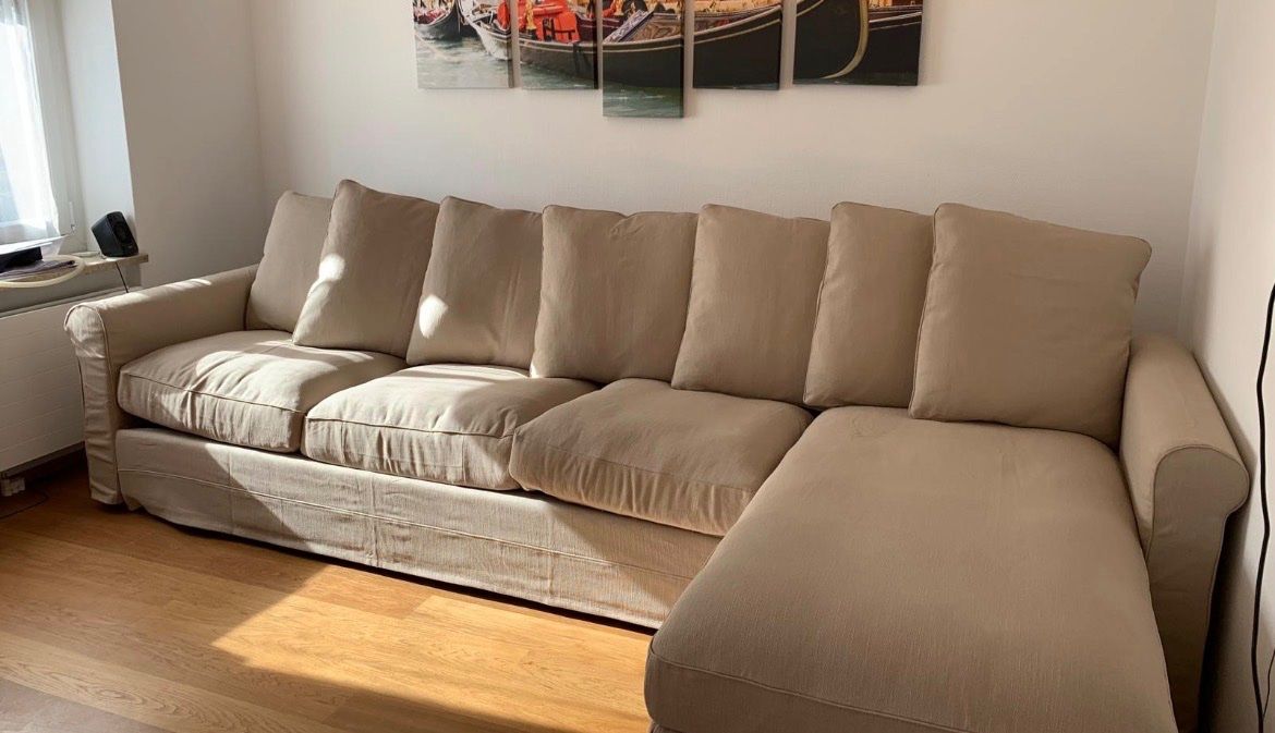 Sofas: Sofa mit Stauraum, Beige, sehr bequem – Neu (gemäss Beschreibung) aus Münchenstein von emm_65vc 1
