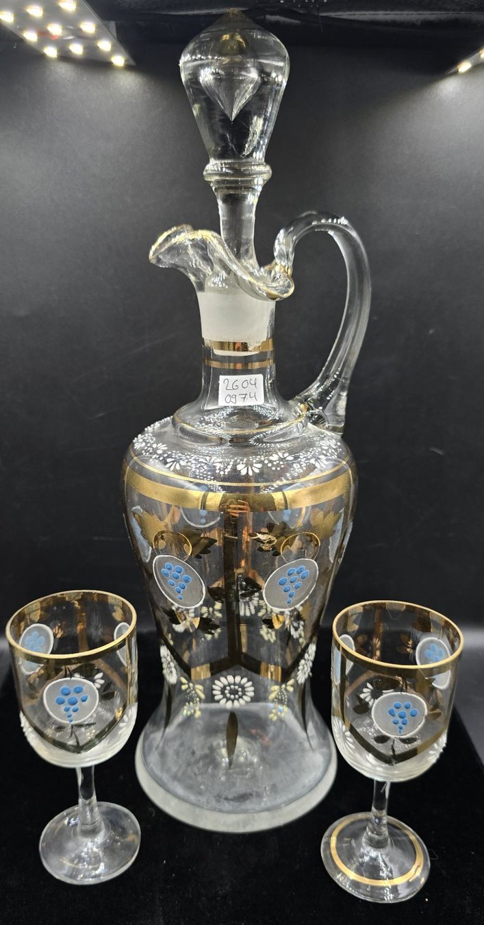 Flaschen: Antike Likörflasche mit 2 Gläser – Gebraucht aus Rorschacherberg von snOOpydOg11 1