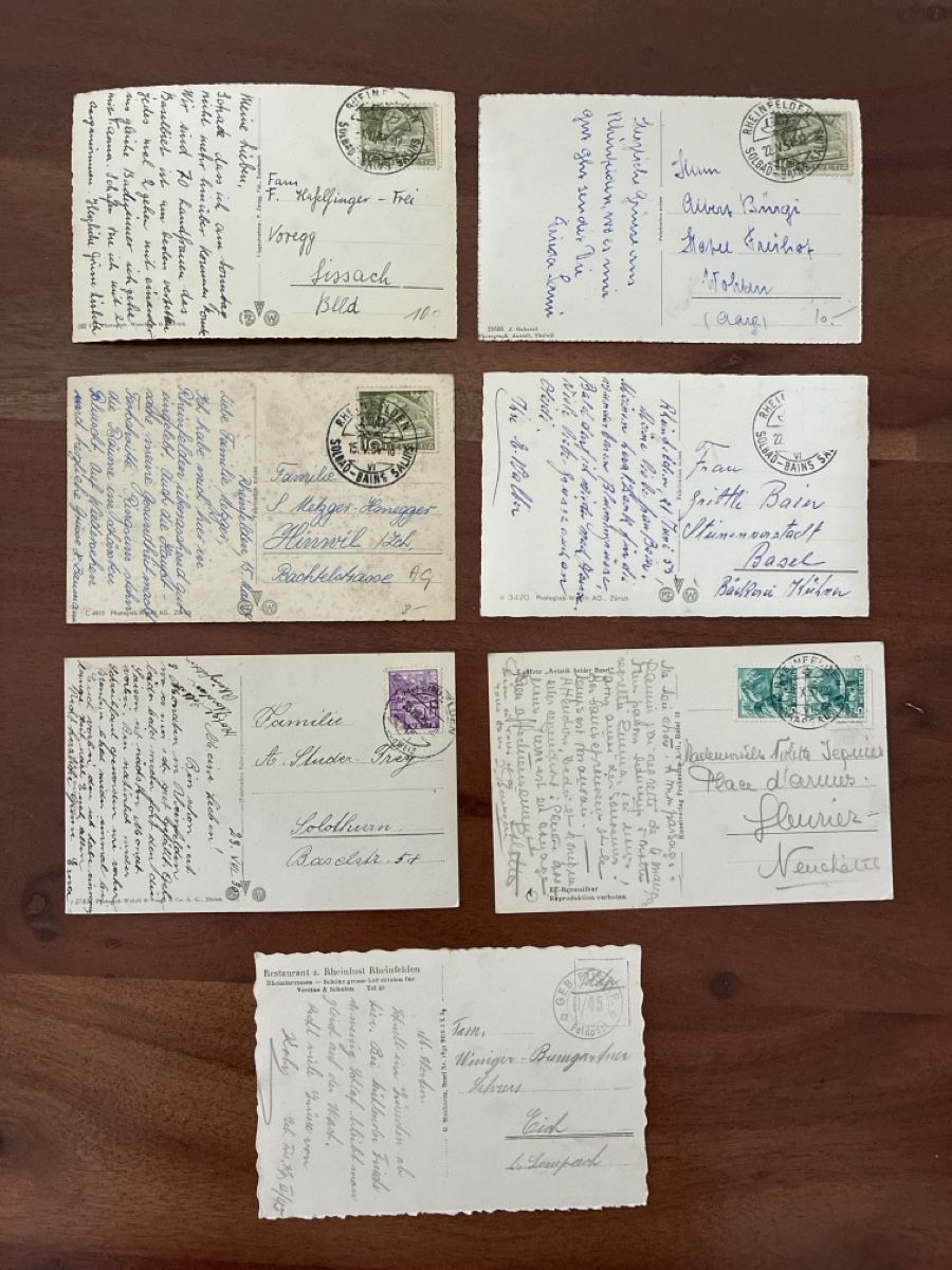 Cartoline postali: 14 Ansichtskarten Schweiz von Rheinfelden AG – Usato da Oftringen venduto da Cla.vD.74 3
