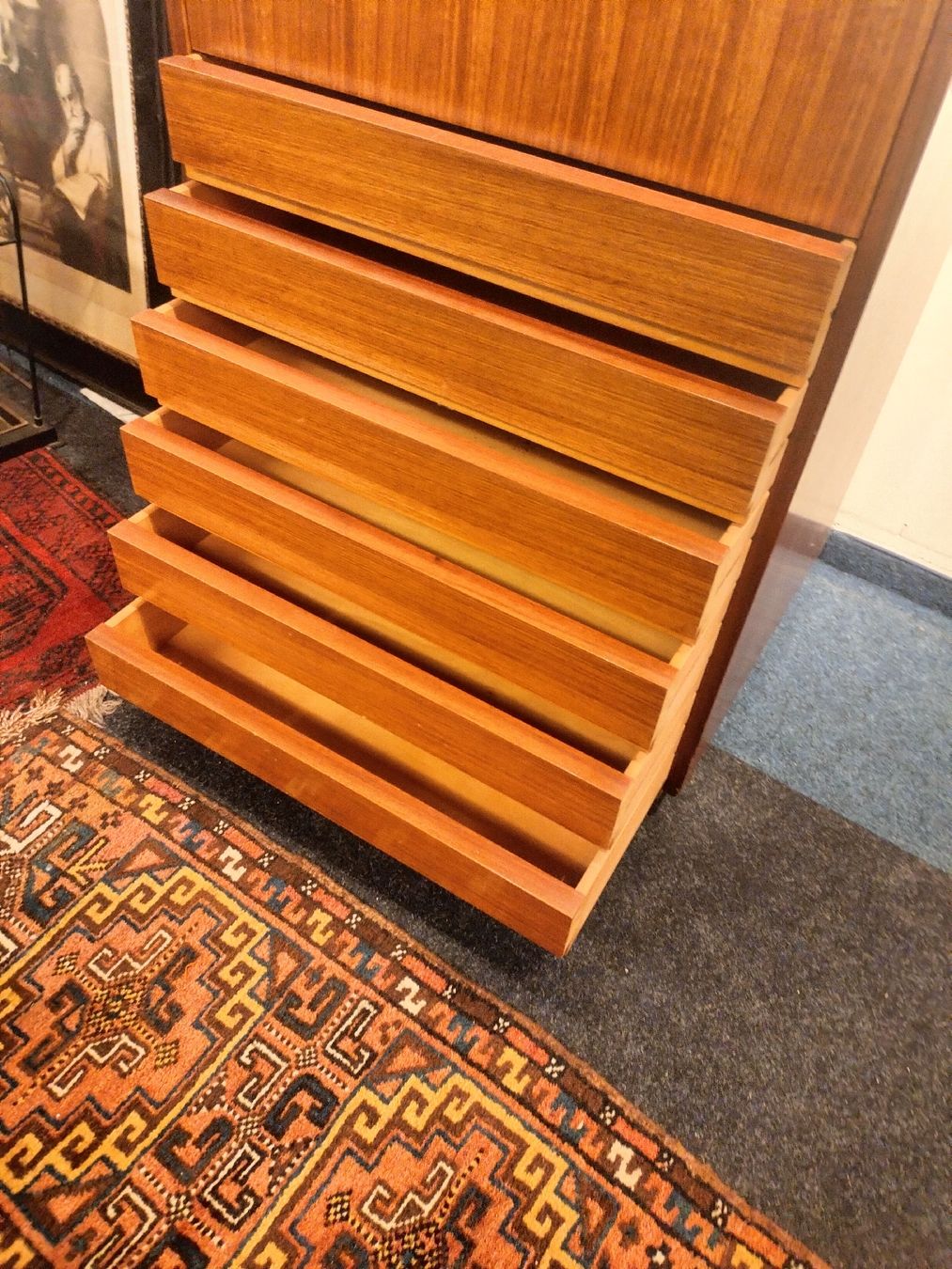 Scrivanie: mid century Teak secretary – Usato da Zwingen venduto da inf_2blh 4