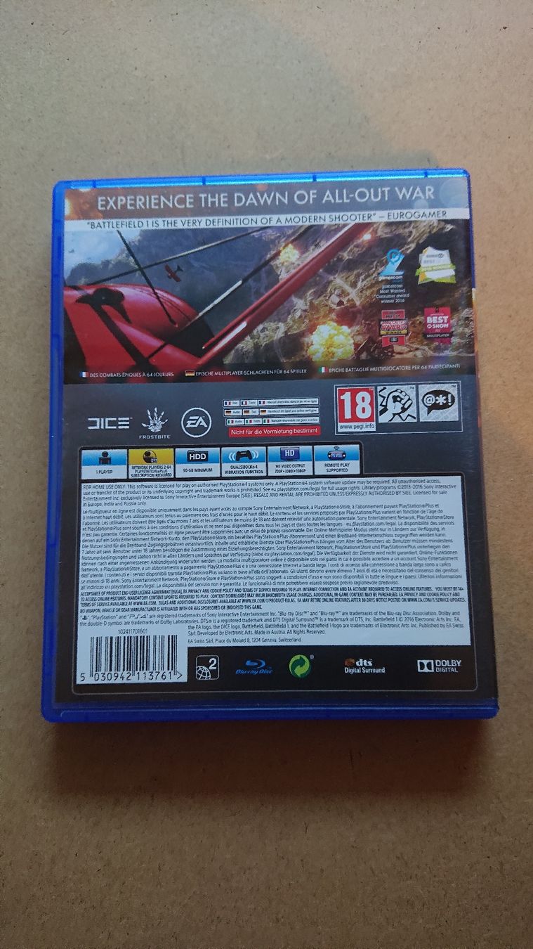Giochi: Battlefield 1 ps4 – Usato da Chur venduto da FreakofRarity 1