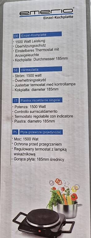 Piatti di portata: Emerio Kochplatte – Nuovo e nell'imballaggio originale da Blauen venduto da babuun 1