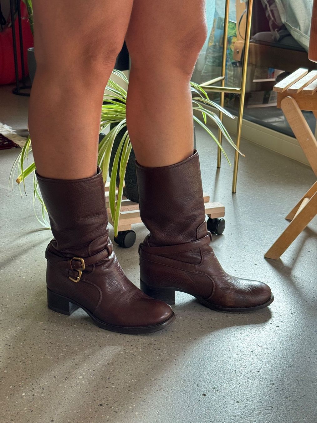 Prada Scarpe da donna: Prada Stiefeletten Leder braun Grösse 38.5 – Usato da Zürich venduto da Schmusnik 3