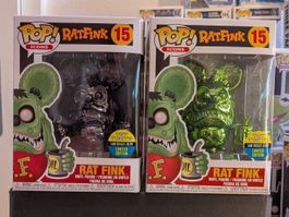 Rat Fink Funko Pop Set: Green & Black Chrome Toy Tokyo