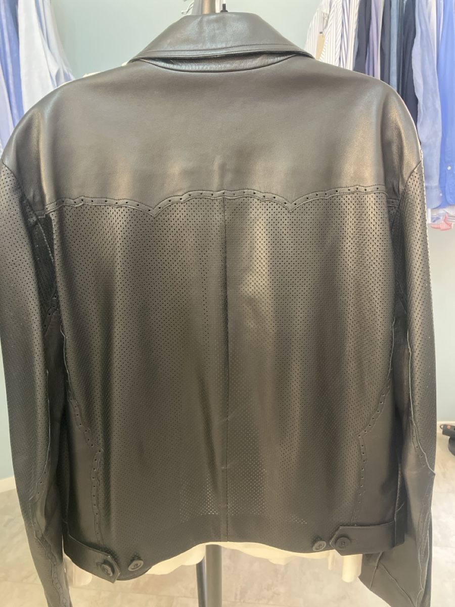 Versace Jacken: Lederjacke Gianni Versace perforiert schwarz Grösse L – Neu (gemäss Beschreibung) aus Muralto von jac_hkz5 5