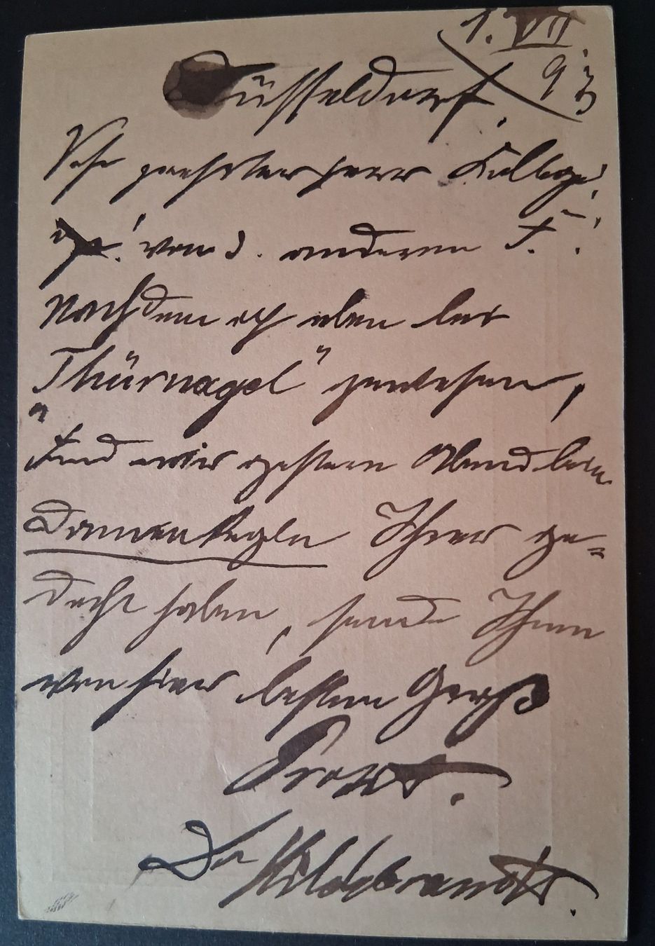 Tutti i francobolli: Postkarte Düsseldorf-St.Gallen, 1893 – Usato da Stalden (Sarnen) venduto da Salina_23 1