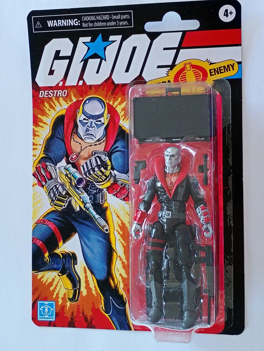 Hasbro Statuette: G.I. Joe Destro Retro MOC/Neu 2021 – Nuovo e nell'imballaggio originale da Möriken AG venduto da Vellas