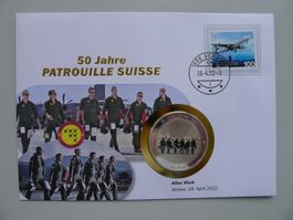 2012, Numisbrief /Münzbrief Patrouille SUISSE 150J. +Nr.1339