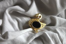 Vintage Pin / Brosche - Schwan