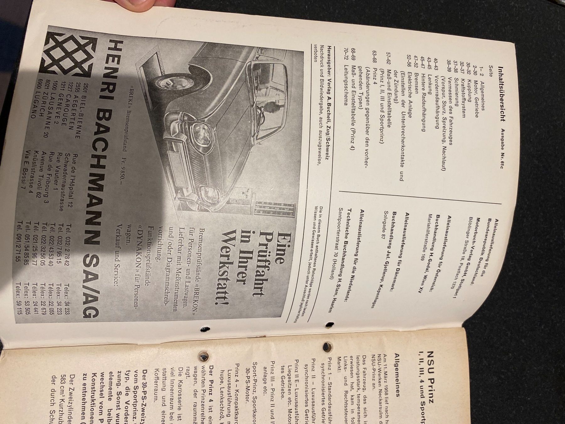 Libri: NSU Prinz Reparaturanleitung – Usato da Muhen venduto da G60iger 2