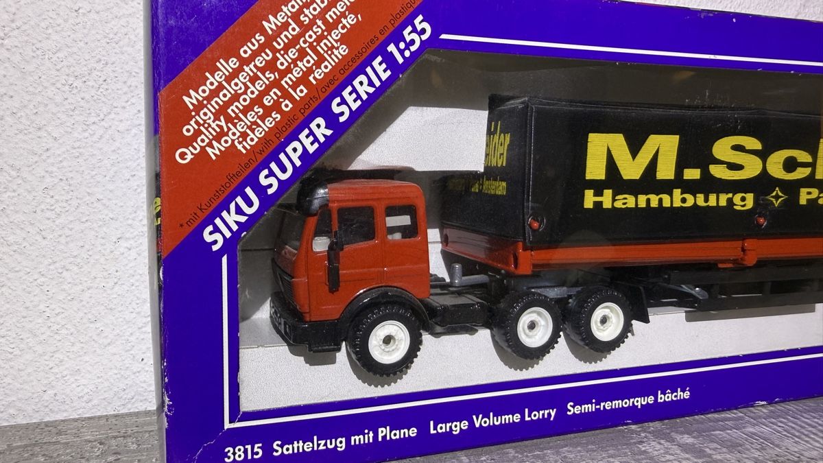 Siku Modellini d'auto: Siku 3815 Sattelzug mit Plane Large Volume Lorry – Nuovo (secondo la descrizione) da Ennetbürgen venduto da Siku-Sammlung 1