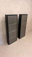 Design Schuhschrank in Schwarz mit Metallfronten