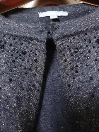 Maddison size S Bolero Jacket Black with gold glitter