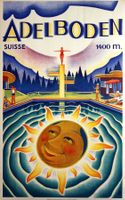 Adelboden - Schwimmbad  Original Plakat