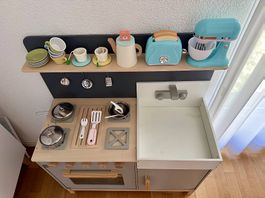 MUSTERKIND Kinderküche Linum warmgrau/natur