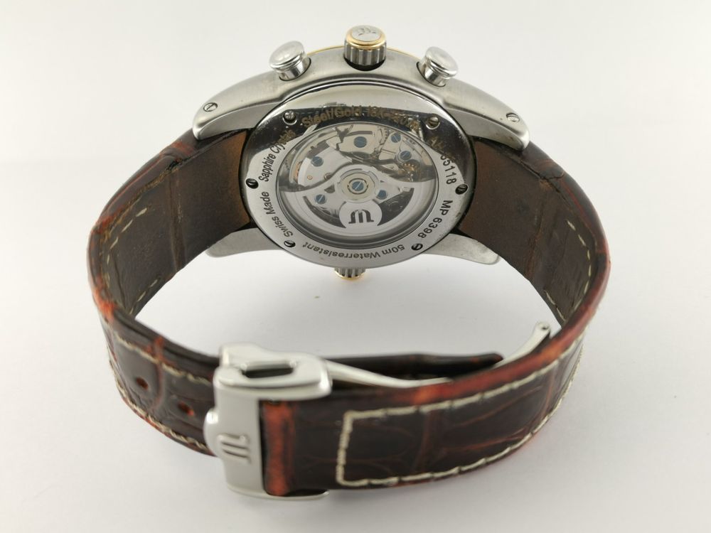 Maurice Lacroix Orologi: Maurice Lacroix Masterpiece Chrono Globe Stahl/Gold – Usato da Zürich venduto da Stargold-Uhren 6