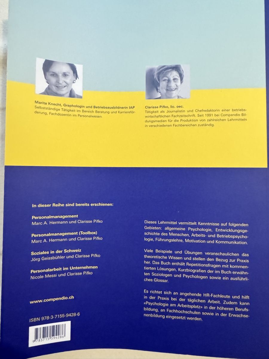 Libri: Buch Psychologie am Arbeitsplatz – Usato da Würenlingen venduto da Cozy_452 1