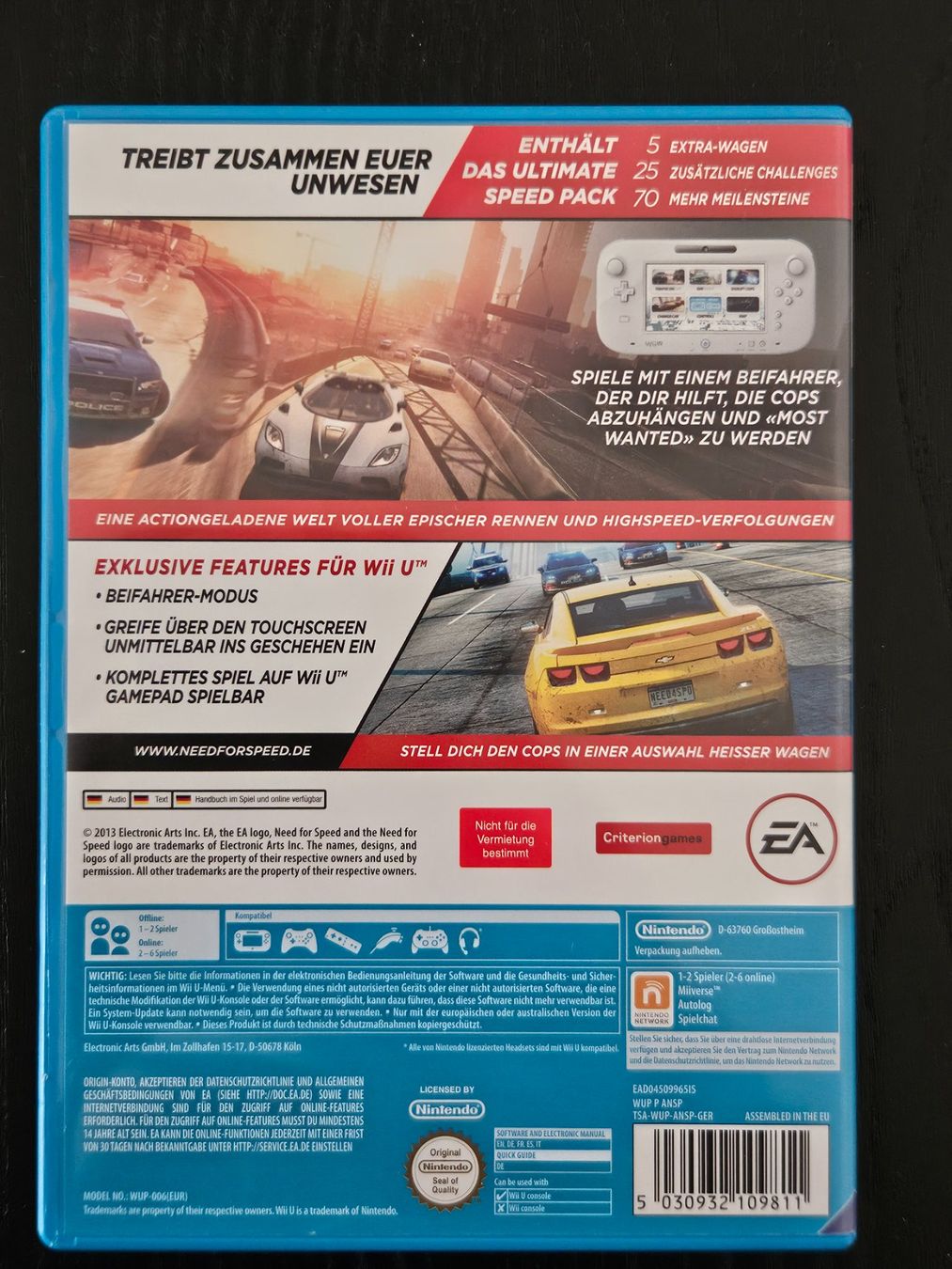 Nintendo Spiele: Need for Speed Most Wanted U (Wii U) – Gebraucht aus Zürich von sodamnme 2