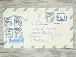 TR100 Enveloppe + Timbre Bresil 1976