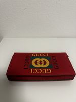 Portemonnaie Gucci rot Leder mit Reissverschluss