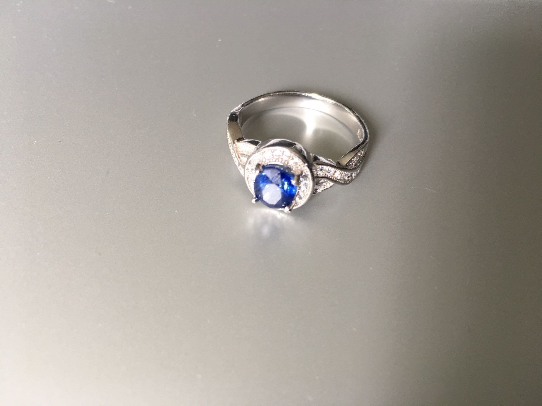 Anelli: Silber Ring mit Kynaite Stein – Nuovo e nell'imballaggio originale da Oberentfelden venduto da Judyku