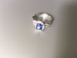 Silber Ring mit Kynaite Stein