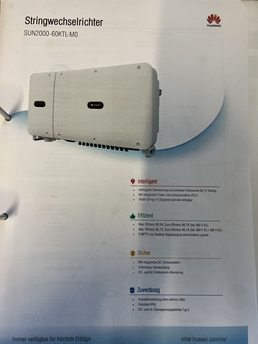 Huawei Inverter: Sun2000-60KTL-M0 Wechselrichter – Usato da Riedt b. Erlen venduto da 50101 1
