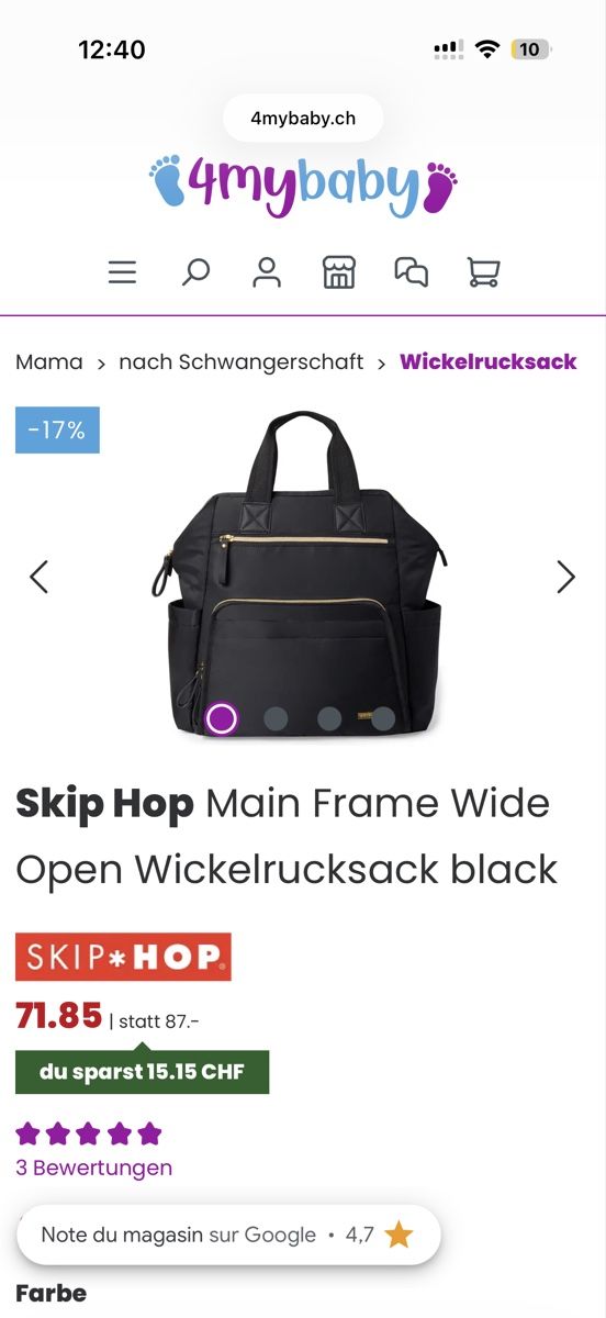 Borse: Sac à langer Skip Hop Main Frame Wide  – Usato da Courroux venduto da mar_7yjh 2