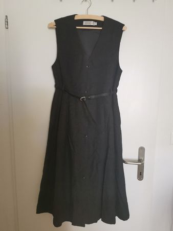 Damen Kleid ärmellos grau mit Gürtel guter Zustand