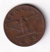 Italien 5 cent. 1937ss