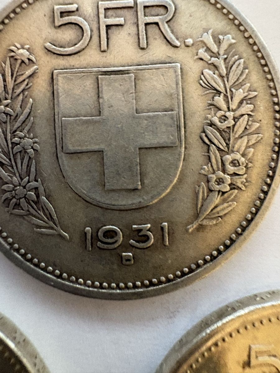 Alle Münzen: 5 CHF 1931/66 / 54 / 37 – Gebraucht aus Murten von Tzaugg 1