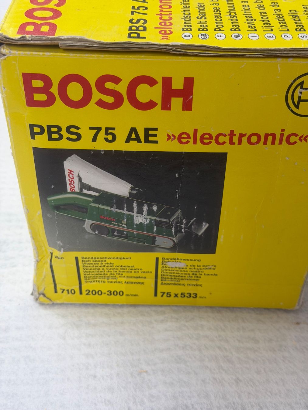 Bosch Smerigliatrici & Lucidatrici: Ponceuse à bande Bosch PBS 75 AE – Usato da Cheyres venduto da Floflo1468 2