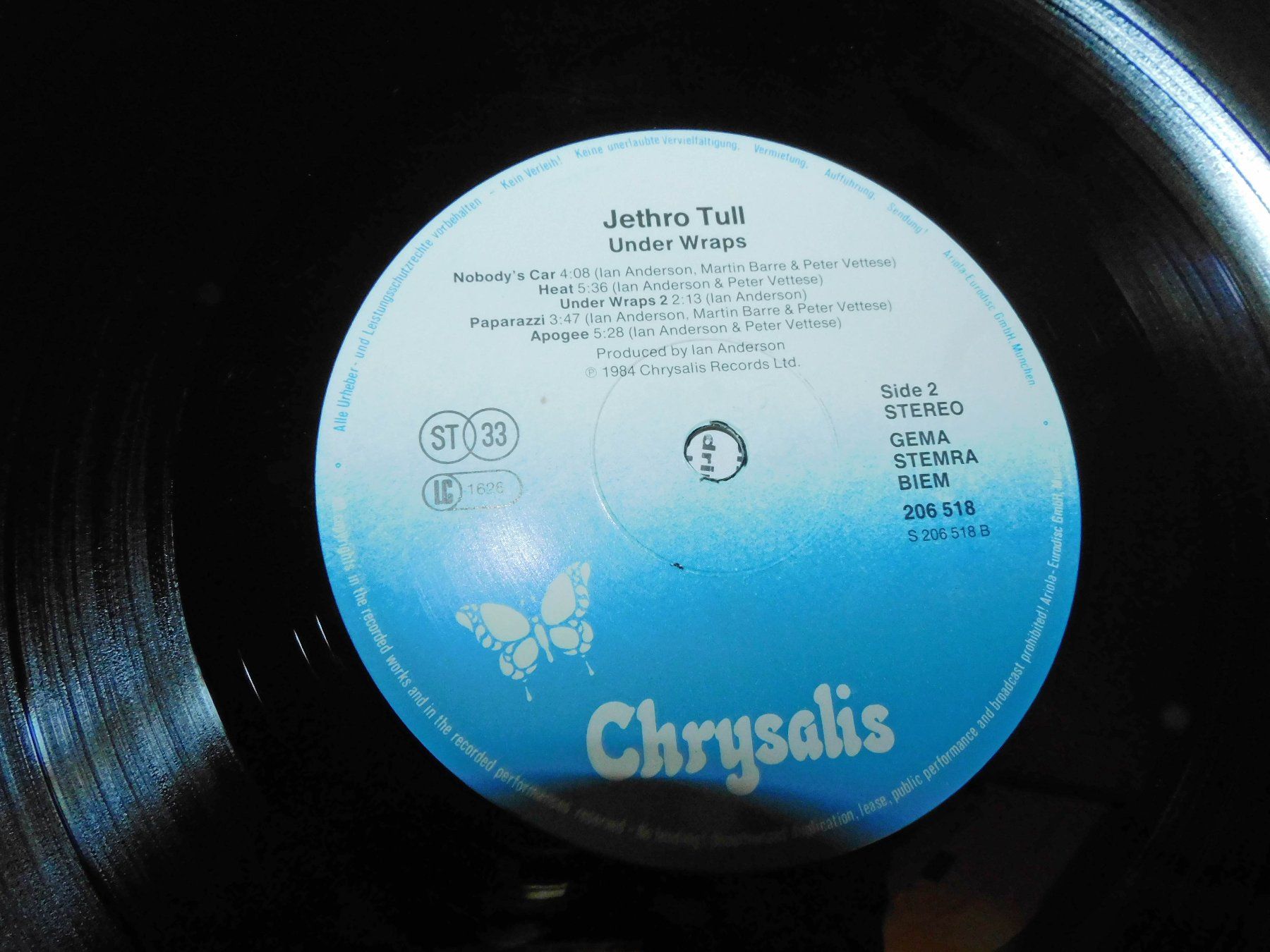 Dischi in vinile: Lp - Jethro Tull Schallplatte 1984  Under – Usato da Sursee venduto da 76 1